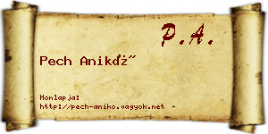 Pech Anikó névjegykártya