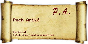 Pech Anikó névjegykártya